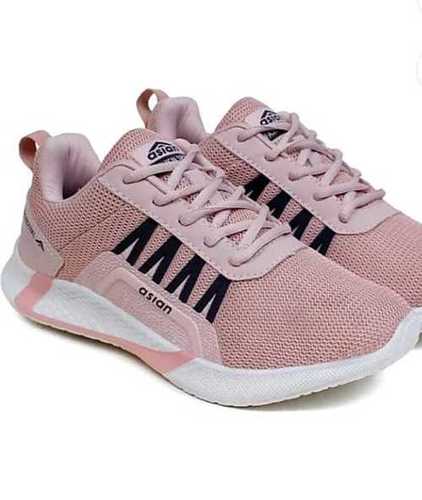 Light Pink Women'S Fashionable And Attractive Comfortable Sport Shoe With Flat Heel For Daily Wear