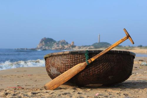 Woven Bamboo Coracle Fishing Basket Boat