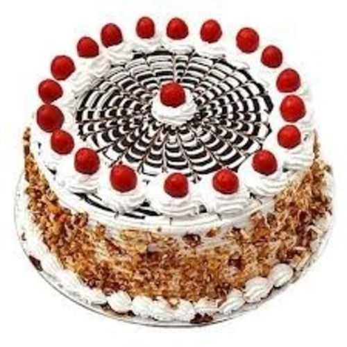 100 Percent Fresh And Eggless Luscious Butterscotch Cake With Cherry Toppings 