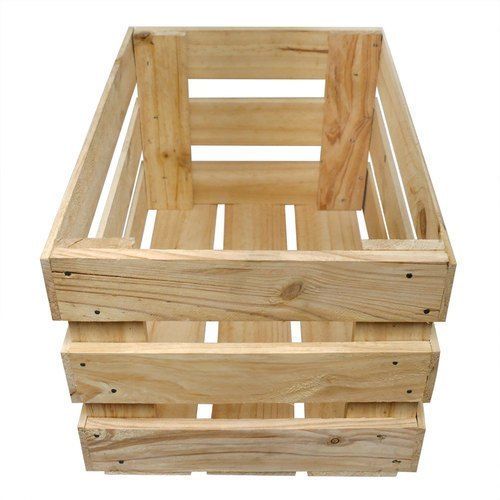 Collar Pallet 100 Percent Pine Wood Crate In Rectangular Frame Crates 20 Kg Strong And Live Lifespan