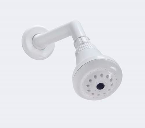 Pvc Durable Arm Flexible Plastic Pressure Rain White Overhead Shower For Bathroom