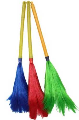 Multicolored Long-Lasting Plastic Broom (Jhadu) With Plastic Sticks For Home Cleaning 