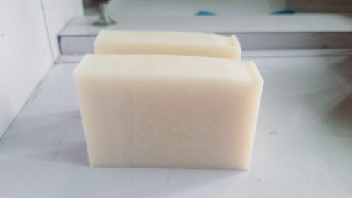 Rectangular Shape White Handmade Herbal Soap With Mild Sandal Fragrance