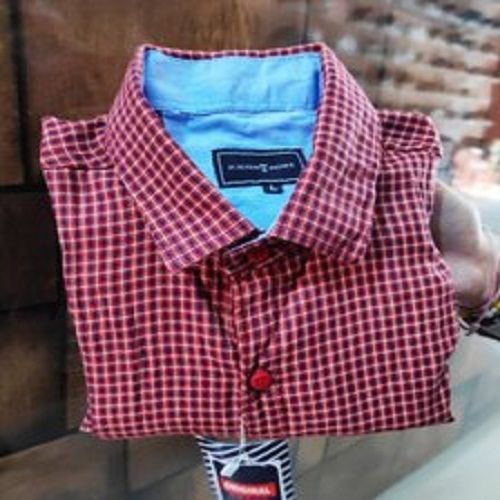 100% Cotton Soft Comfortable And Breathable Daily Wear Red Printed Mens Shirts Gender: Male