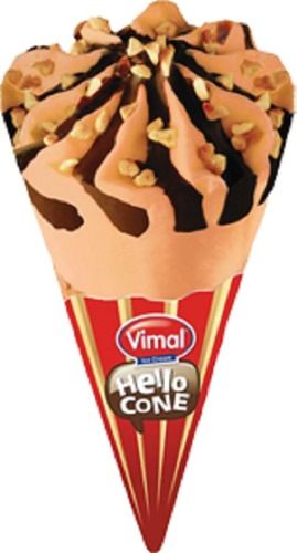 Butterscotch Ice Cream Cone With Delicious Creamy And Nutritious Taste