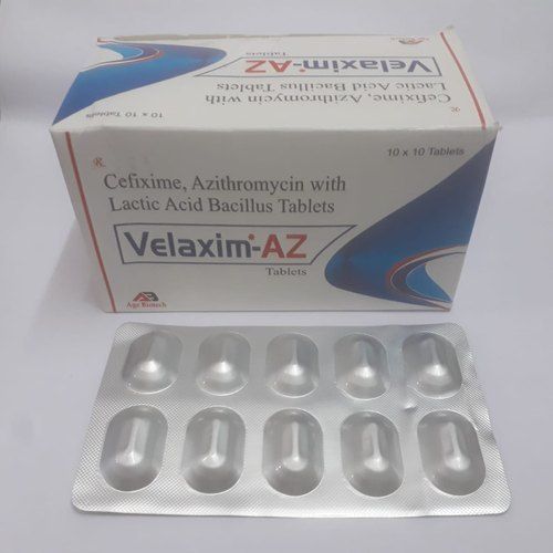 Cylinder Shape Cefixime Azithromycin Tablets