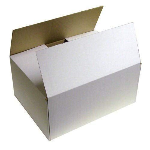 Easy To Hold And Durable Double Wall 5 Ply Rectangle White Plain Corrugated Cardboard Box