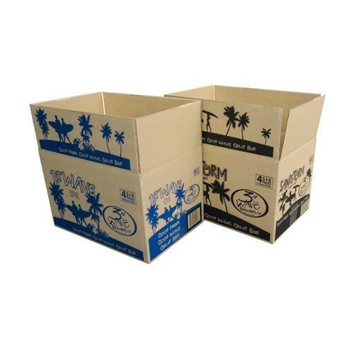 Paper Printed Brown Color Corrugated Cardboard Boxes With Rectangular Shape