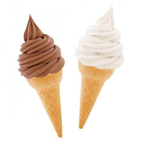 Vanilla Softy Ice Cream Cones Perfect Summertime Dessert, Not Too Sweet And Natural Ingredients