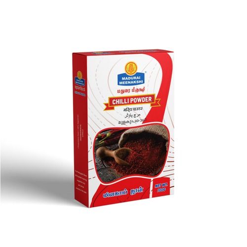 100% Natural Red Chilli Powder Used For Cooking, Packed In 100 Gm Box
