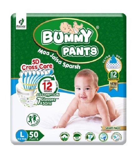 सफेद 12 घंटे सुरक्षा आपके शिशुओं की त्वचा पर नरम और कोमल डिस्पोजेबल बड़ा बेबी डायपर