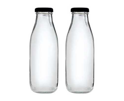 500ml Round Glass Bottle For Packaging, Transparent Color And Lug Cap