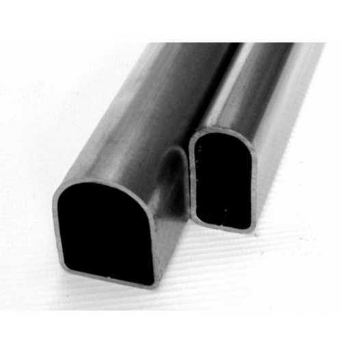 Manual Polish Cold Rolled D Shaped Steel Pipes, 10 - 30 Mm Thickness, Grey Color