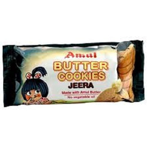 Delicious And Sweet 100% Pure Healthy Round Amul Butter Jeera Cookies  Fat Content (%): 5 Percentage ( % )