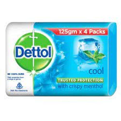 Daily Usable Non-Sticky High Foam Antibacterial Dettol Menthol Cool Bath Soaps for Kills 99.9 Percent of Germs