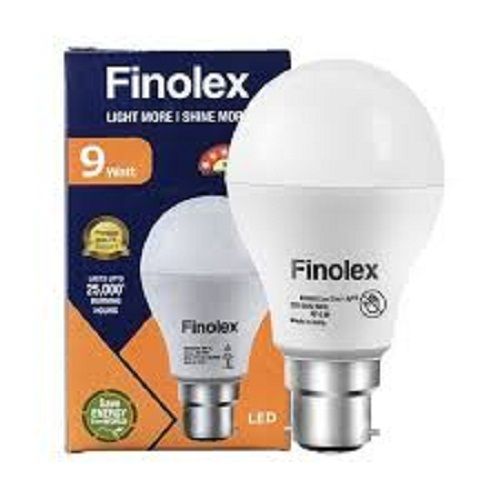 Energy Efficient And Long Lifespan Light Weight Finolex White Led Bulb (9 Watt) Body Material: Aluminum