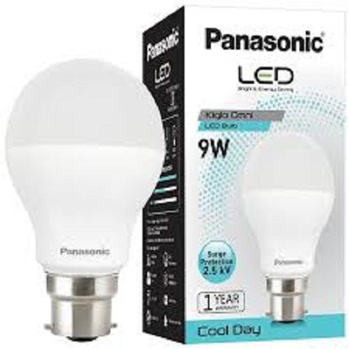 Energy Efficient Light Weight And Long Lifespan Panasonic White Led Bulb (9 Watt) Body Material: Aluminum