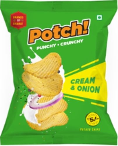 Hygienically Packed Cream And Onion Flavor Fresh Crispy Potch Potato Chips