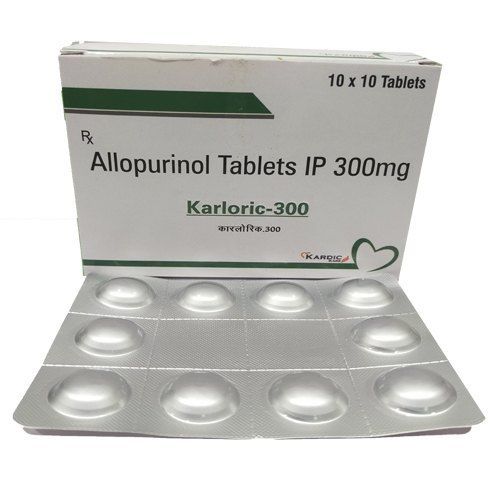 Karloric-300 Allopurinol Tablets Ip 300 Mg, 10X10 Blister Pack General Medicines