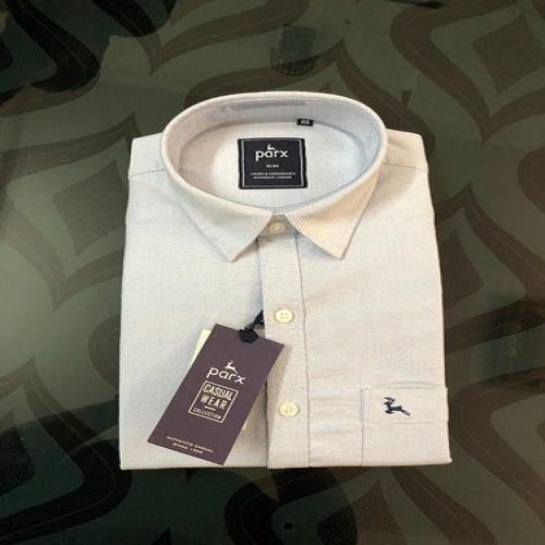 Mens 100% Cotton Soft Comfortable And Breathable Daily Wear Cream Shirts Gender: Male