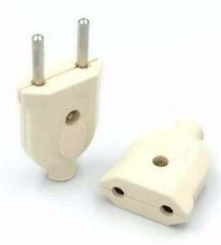 Pins With A Good Grip White Colored Two Pin Plug