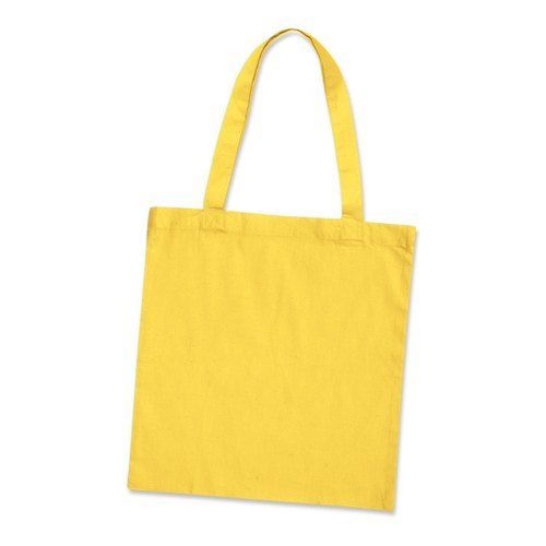 Plain Yellow Color Bags With Cotton Fabrics And 1 Kg Load Capacity, 2 Handles