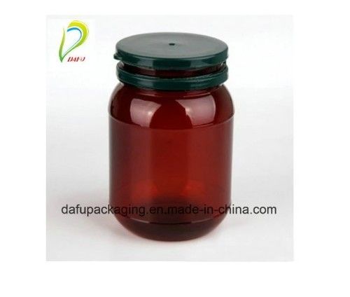 Amber Plastic Packaging 250Ml Pet Clear Capsule Plastic Bottle