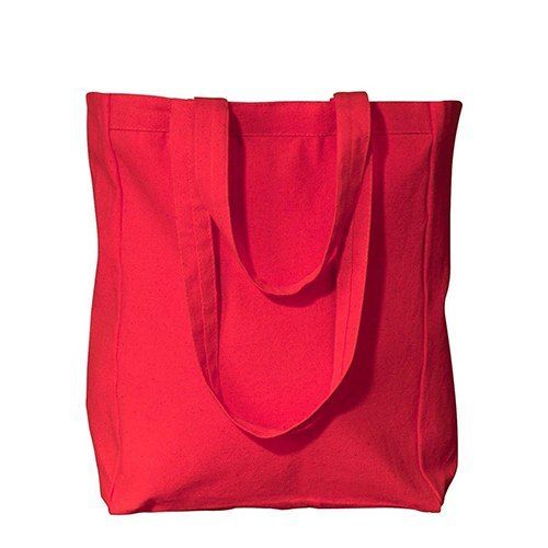 Red Color Plain Cotton Bags With Normal Wash And 1 Kg Load Capacity