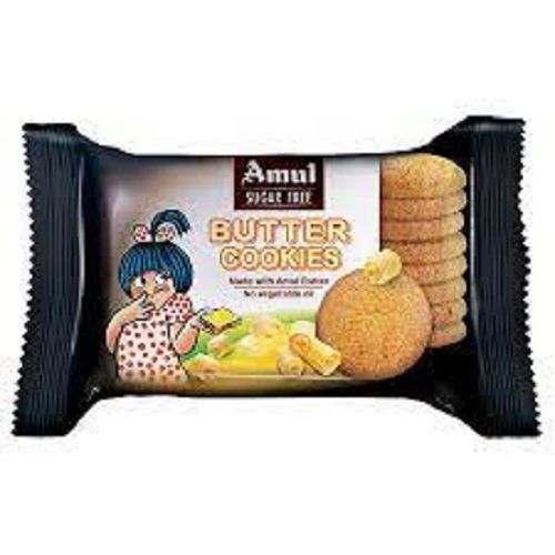 Sweet And Delicious 100% Pure Healthy Round Shaped Amul Butter Cookies