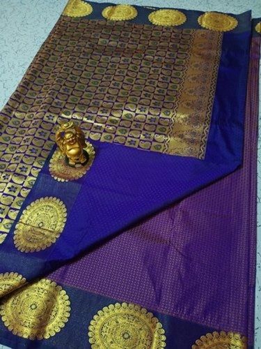 Summer Incredibly Soft, Luxurious, Stylish And Comfortable Blue Printed Party Wear Art Silk Saree