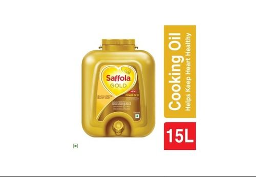 Saffola Gold Refined Cooking Oil 15 Liter Pack And Low Fat Value