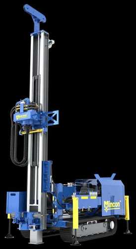 Metal Structural Design Semi Automatic Rock Drilling Machine, Blue Color