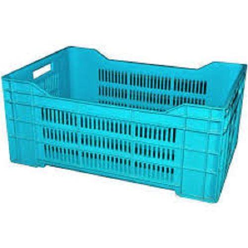 100% Biodegradable Rectangular Sky Blue Portable Plastic Storage Bins Crate