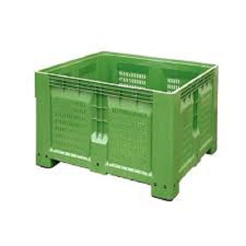 100% Biodegradable Square Shaped Green Portable Plastic Storage Bins Crate