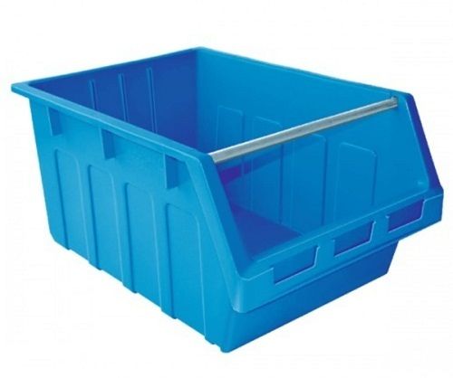 100% Eco-Friendly Rectangular Sky Blue Portable Plastic Storage Bins Crate