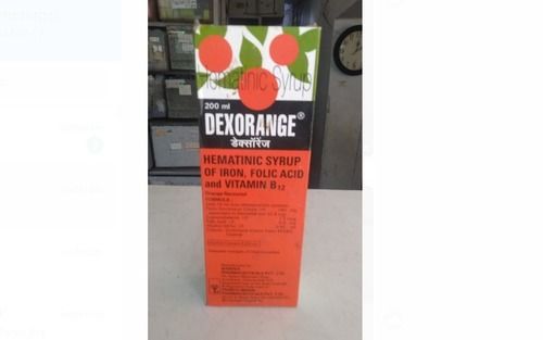 200Ml Dexorange, Hematinic Syrup With Iron, Folic Acid And Vitamin B12 General Medicines