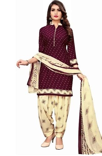 Indian Highly Breathable And Comfortable Beautiful Designed Plain Red Color Ladies  Suits at Best Price in Nashik