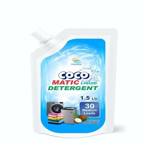 Eco Friendly And Skin Friendly Purity 99 % Coco Matic Liquid Detergent 1.5 Litre For Home