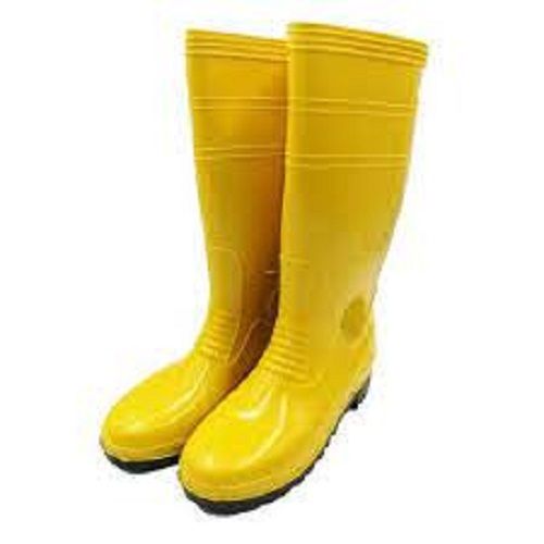 Mens Heat-Resistant Slip-On Round-Toe Yellow Pure Leather Safety Boot Heel Size: Sole