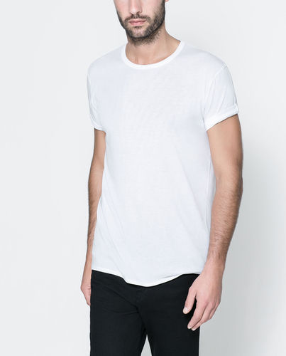 Casual Wear Mens Half Sleeve White Cotton T Shirt