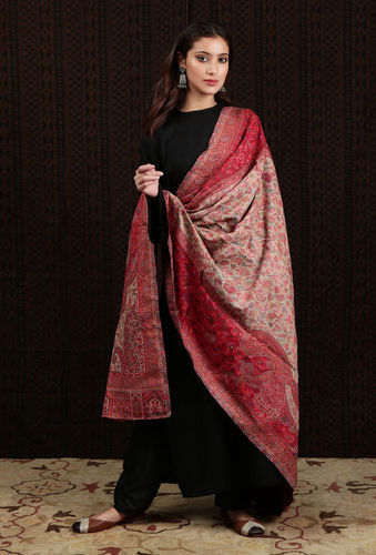 Easy Washable And Skin Friendly Printed Woolen Shawls For Ladies