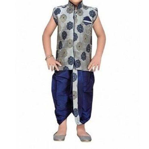 Excellent Shade, Comfortable And Stylish Fit Kids Readymade Dhoti Kurta Perfect For Any Occasion Decoration Material: Ribbons