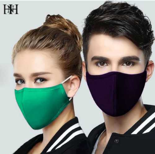 Face Mask For Pollution And Protects From Dirt, 100 % Cotton, Black And Green Color