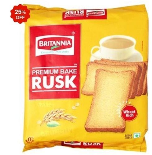 Great Flavor And Excellent Aroma Premium Bake A Grade Tasty Britannia Rusk Shelf Life: 1 Week