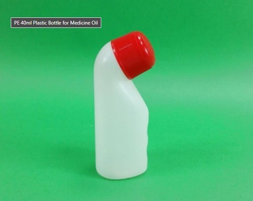 Leak Proof White Color PE 40ml Plastic Bottle for Medicine Oil