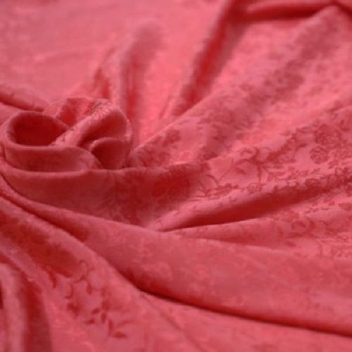 Light Weight Comfortable Pure Silk Smooth Soft Pink Plain Fabrics Length: 15  Meter (M)