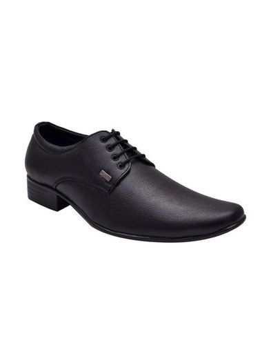 Mens Black Pure Leather Laces Shoes For Formal Wear