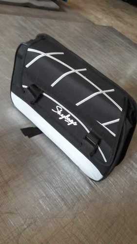 Fabric Motorcycle Side Bag In Black And White Color, Attractive Design And Comfortable