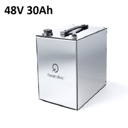 Silver Powercubby 48V 30Ah Lithium Iron Phosphate Battery For Electric Motorcycle