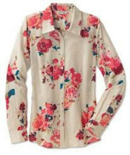 Soft and Comfortable Cotton Flower Desing White Cotton Printed Shirt Perfect for Everyday Wear